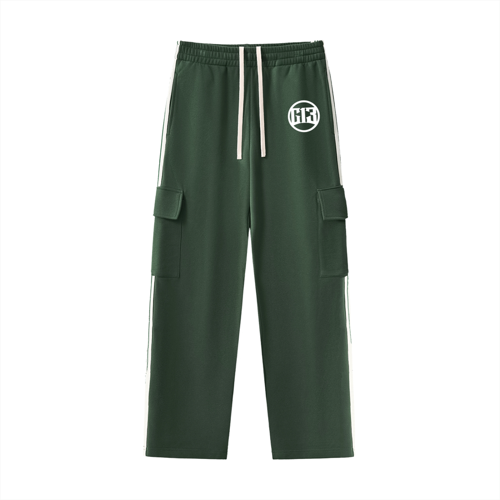 Side Stripe Straight-Leg Pants