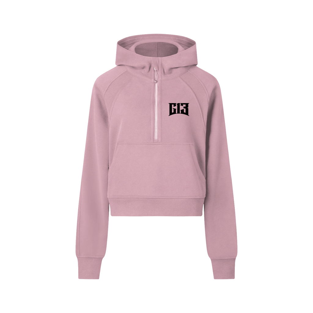 Cropped Half-Zip Hoodie
